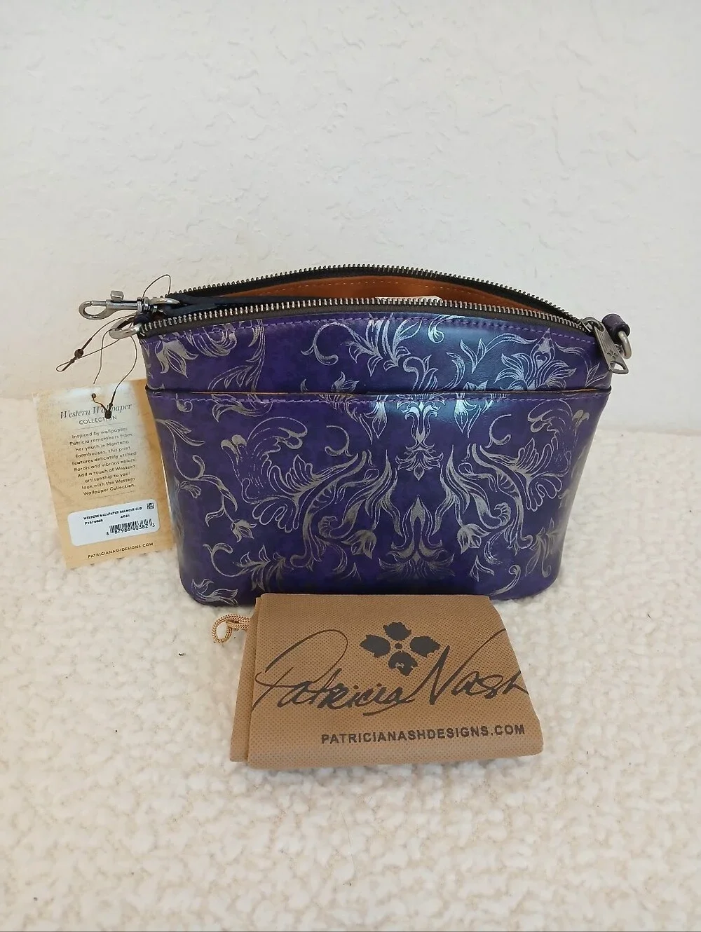 Patricia Nash Acai Western Wallpaper Marcie Crossbody NWT